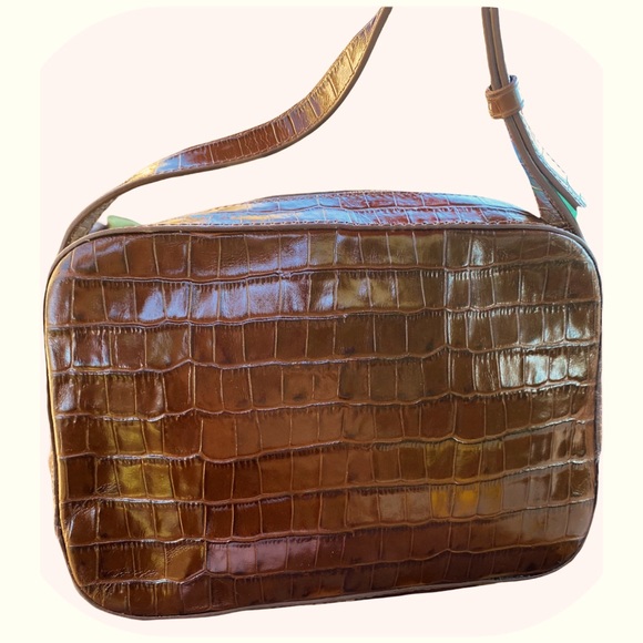 Cuyana Handbags - Cuyana camera style croc embossed crossbody